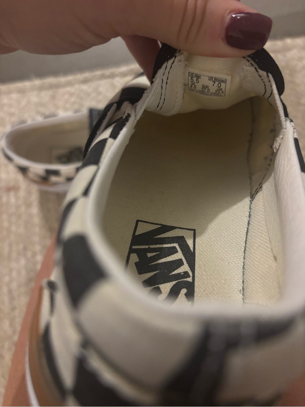 Vans Era Stacked White Checkerboard Sneakers - Picture 5 of 5